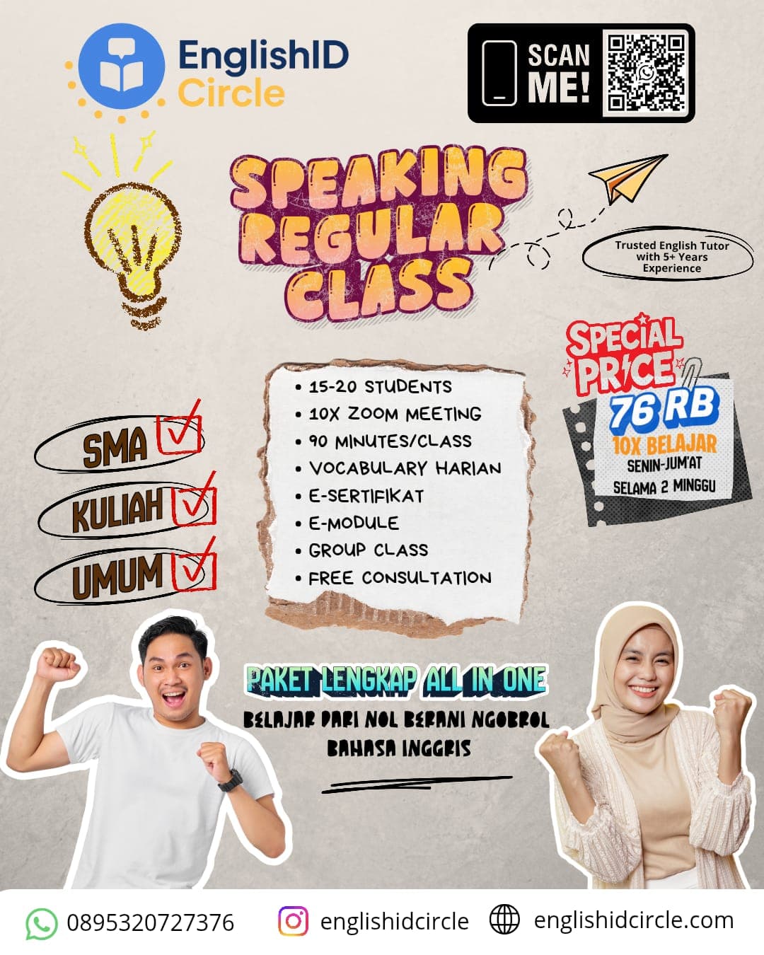 Speaking Regular Class